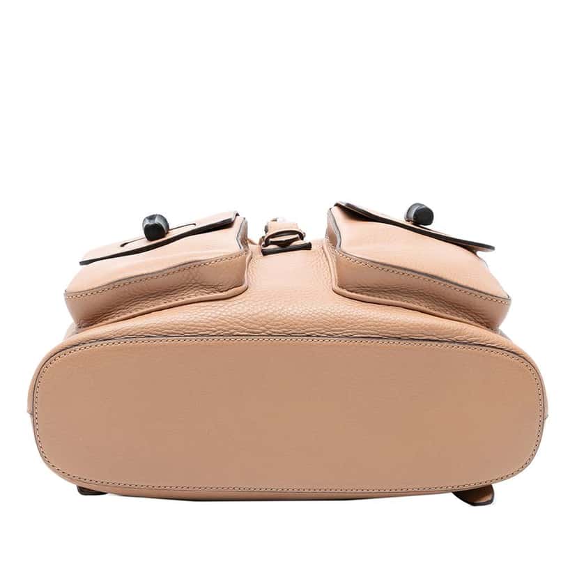 Gucci Leather Bamboo Tassel Backpack Brown Leather Good condition - Inside View
