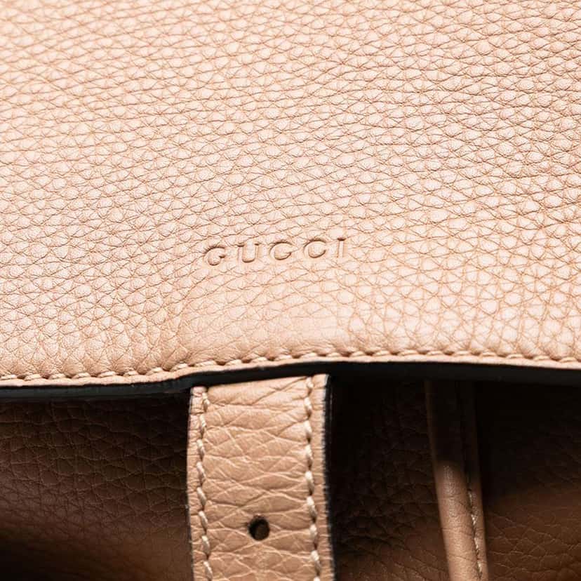 Gucci Leather Bamboo Tassel Backpack Brown Leather Good condition - Box View