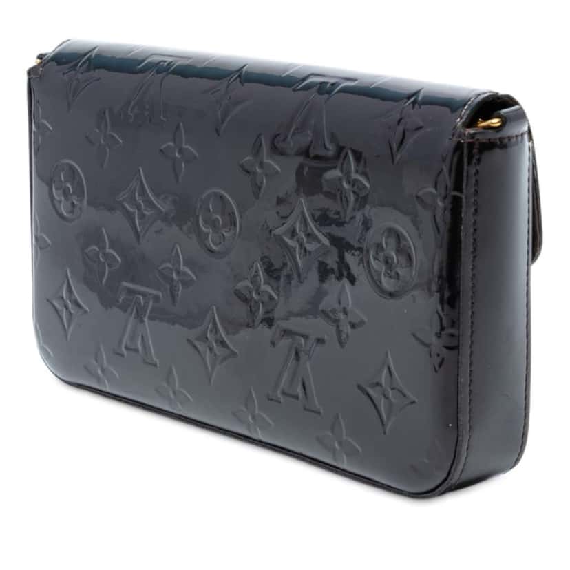 Louis Vuitton Monogram Vernis Pochette Felicie Purple Leather Good condition - Back View