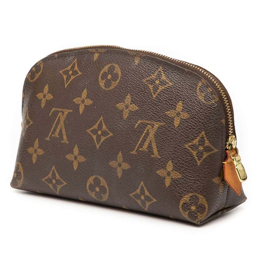 Louis Vuitton Monogram Cosmetic Pouch PM Brown Fair condition - Back View