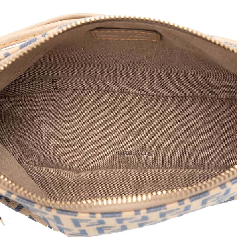 Fendi Zucchino Canvas Triple Strap Pochette Shoulder Bag Brown Canvas Good condition - Model View