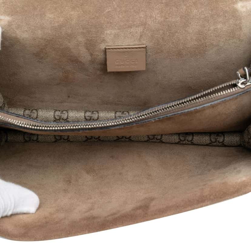 Gucci Medium GG Supreme Dionysus Shoulder Bag Brown Canvas Good condition - Model View