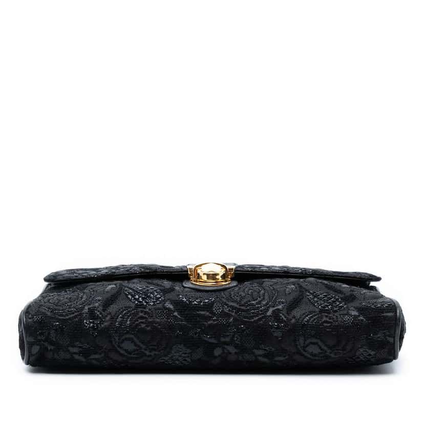 Prada Tessuto Lurex Flap Crossbody Black Good condition - Inside View