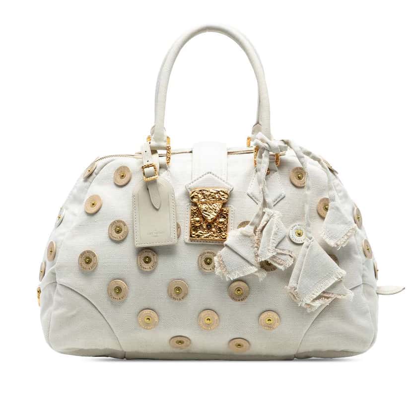 Louis Vuitton Polka Dots Bowly White Canvas Good condition - Front View