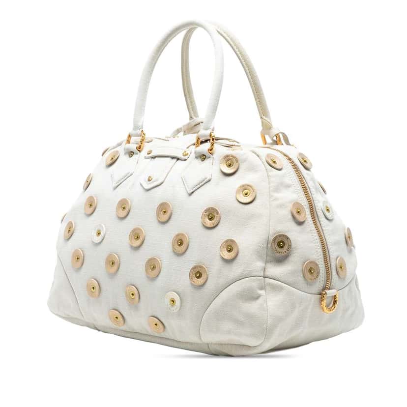 Louis Vuitton Polka Dots Bowly White Canvas Good condition - Back View