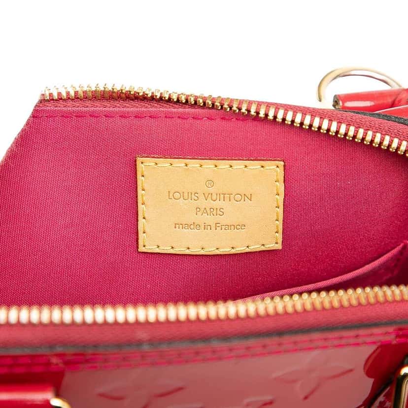 Louis Vuitton Monogram Vernis Alma BB Red Leather Good condition - Box View