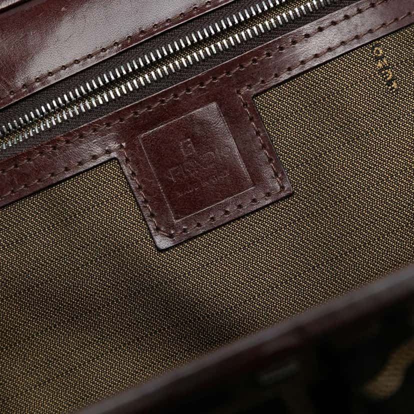 Fendi Zucca Canvas Frame Handbag Brown Canvas Good condition - Box View