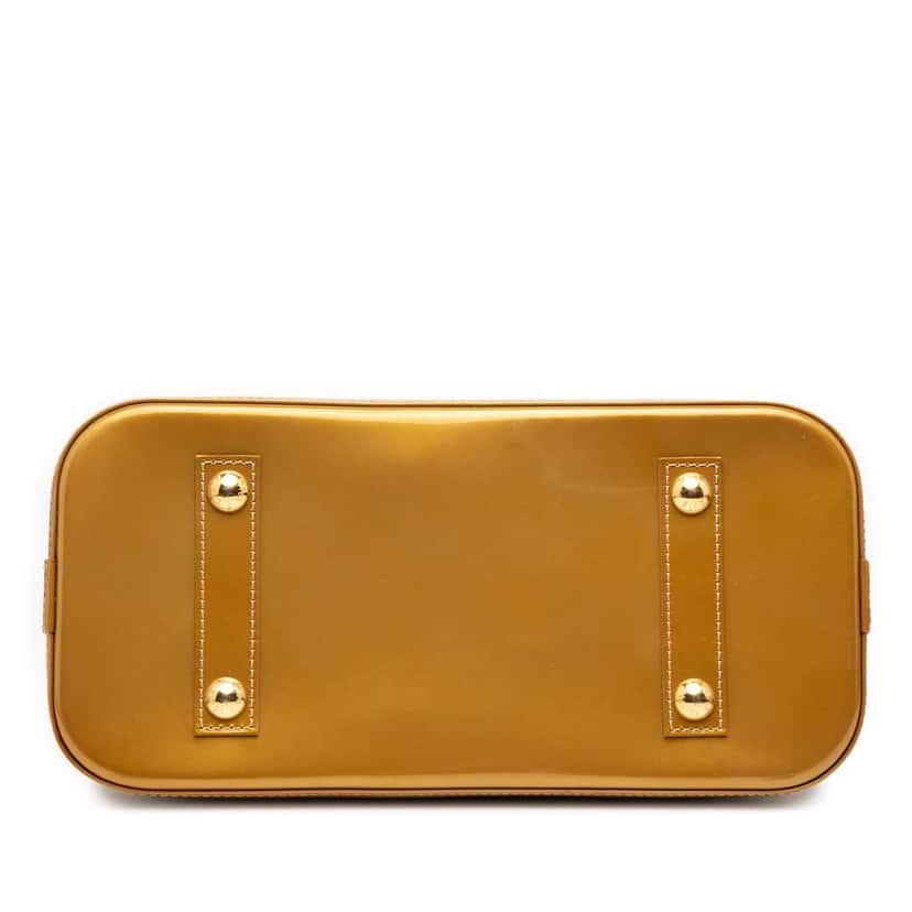 Louis Vuitton Monogram Vernis Alma PM Gold Leather Good condition - Inside View