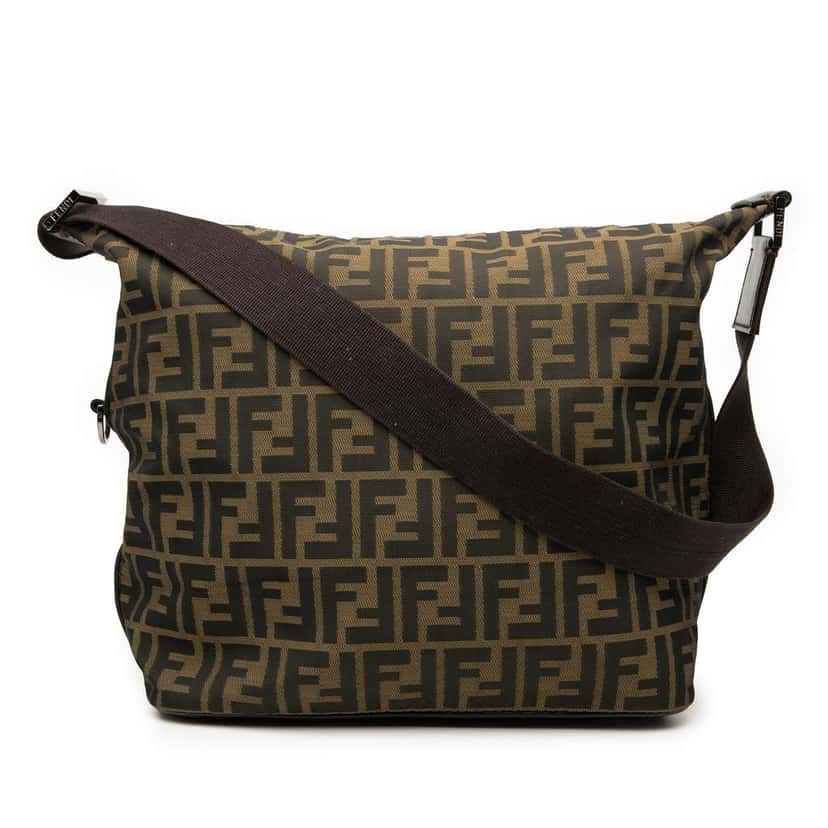 Fendi Zucca Canvas Shoulder Bag Brown Canvas Good condition - Front View