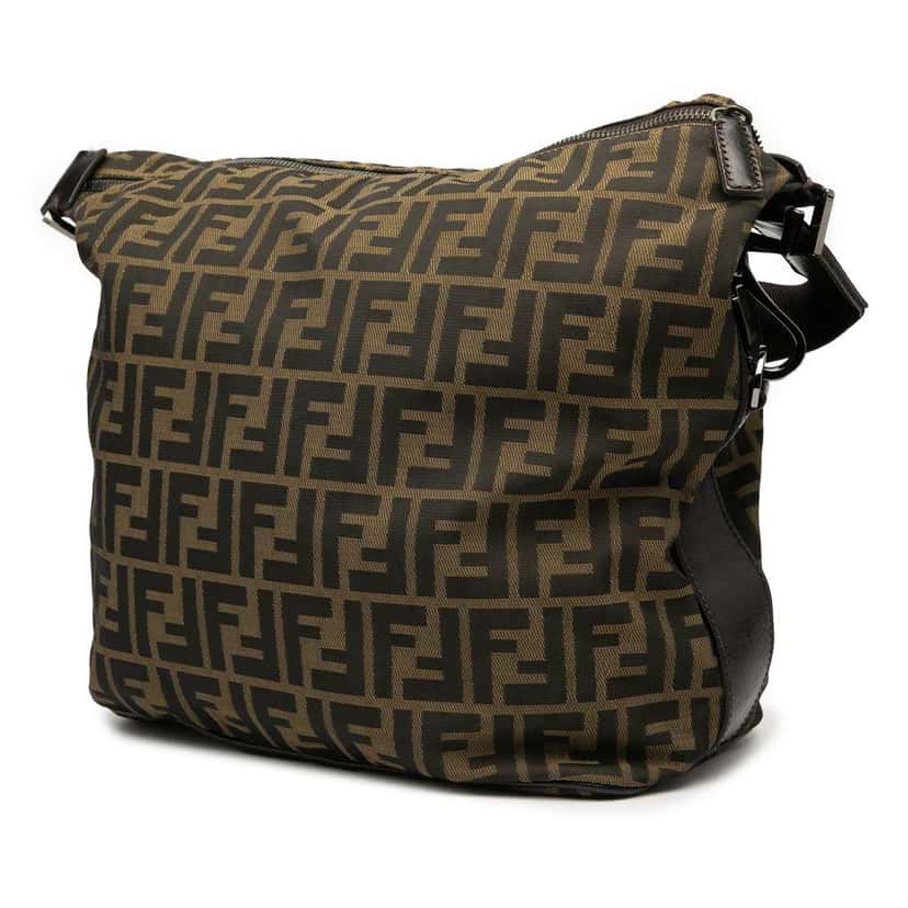 Fendi Zucca Canvas Shoulder Bag Brown Canvas Good condition - Back View