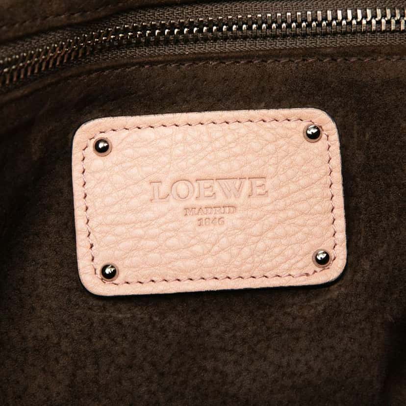 Loewe Calfskin Calle Lock Shoulder Bag Brown Leather Very good condition - Box View