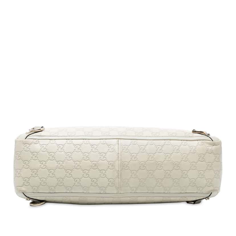 Gucci Guccissima Abbey D Ring Tote White Leather Good condition - Inside View