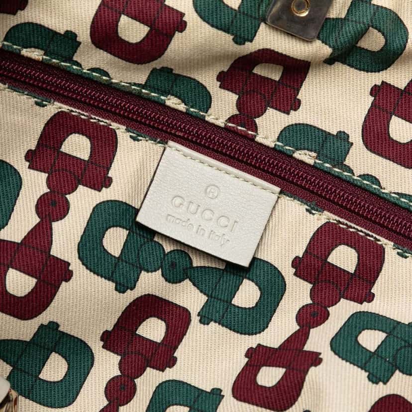 Gucci Guccissima Abbey D Ring Tote White Leather Good condition - Box View