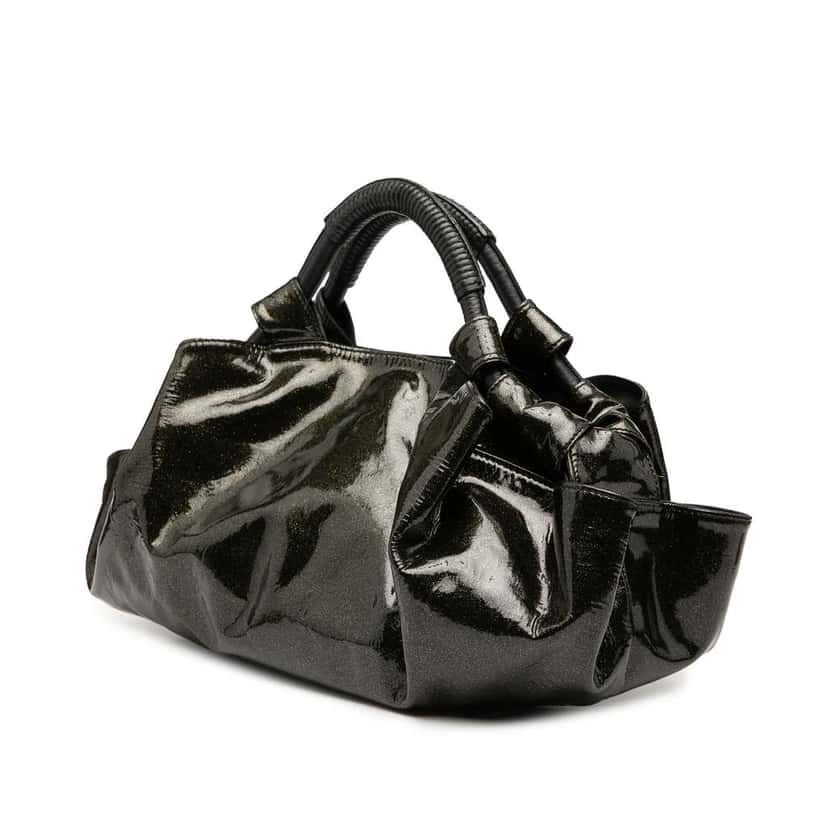 Loewe Patent Glitter Aire Black Leather Good condition - Back View