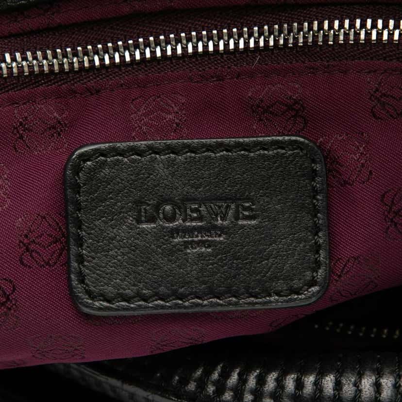 Loewe Patent Glitter Aire Black Leather Good condition - Box View
