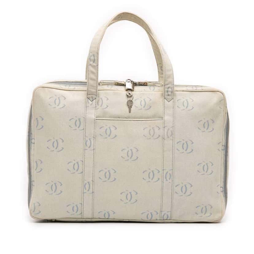 Chanel CC Denim Travel Bag Blue Denim Very good condition - Front View