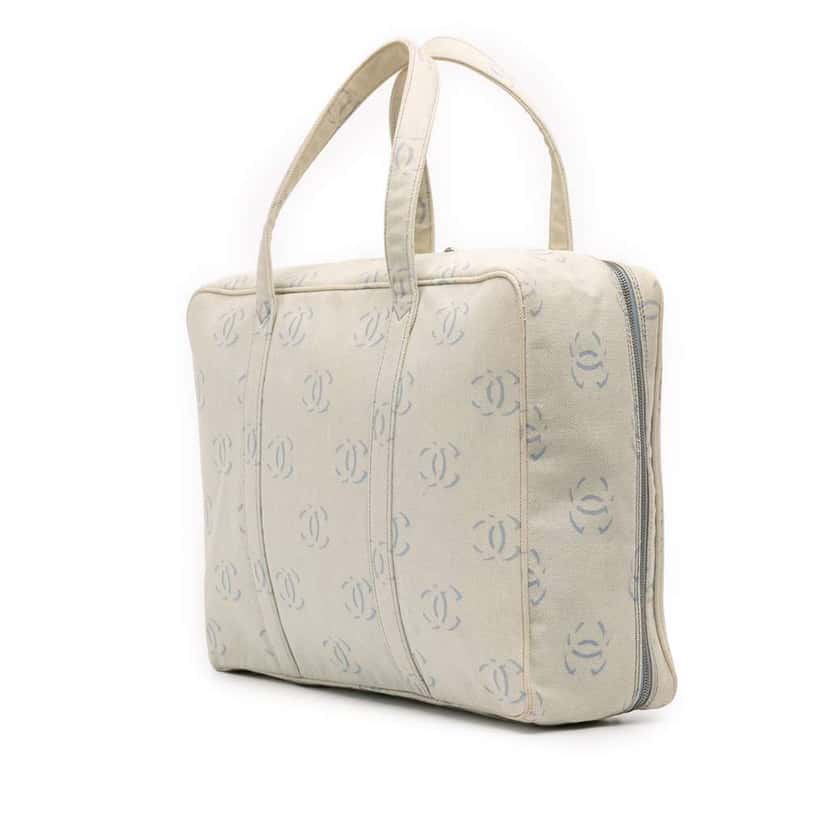 Chanel CC Denim Travel Bag Blue Denim Very good condition - Back View