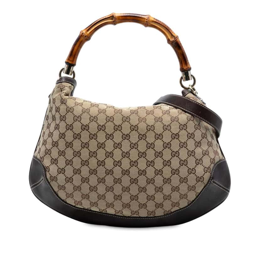 Gucci GG Canvas Peggy Satchel Brown Canvas Good condition - Front View