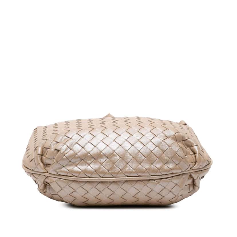 Bottega Veneta Nappa Intrecciato Crossbody Gold Leather Good condition - Inside View
