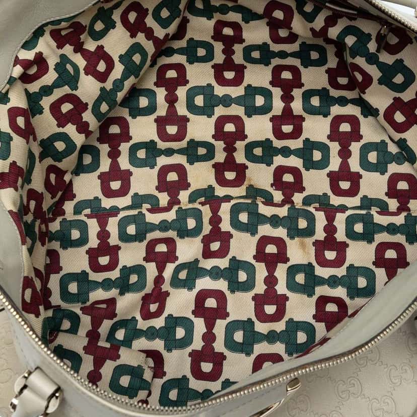 Gucci Guccissima Abbey D Ring Tote White Leather Very good condition - Model View