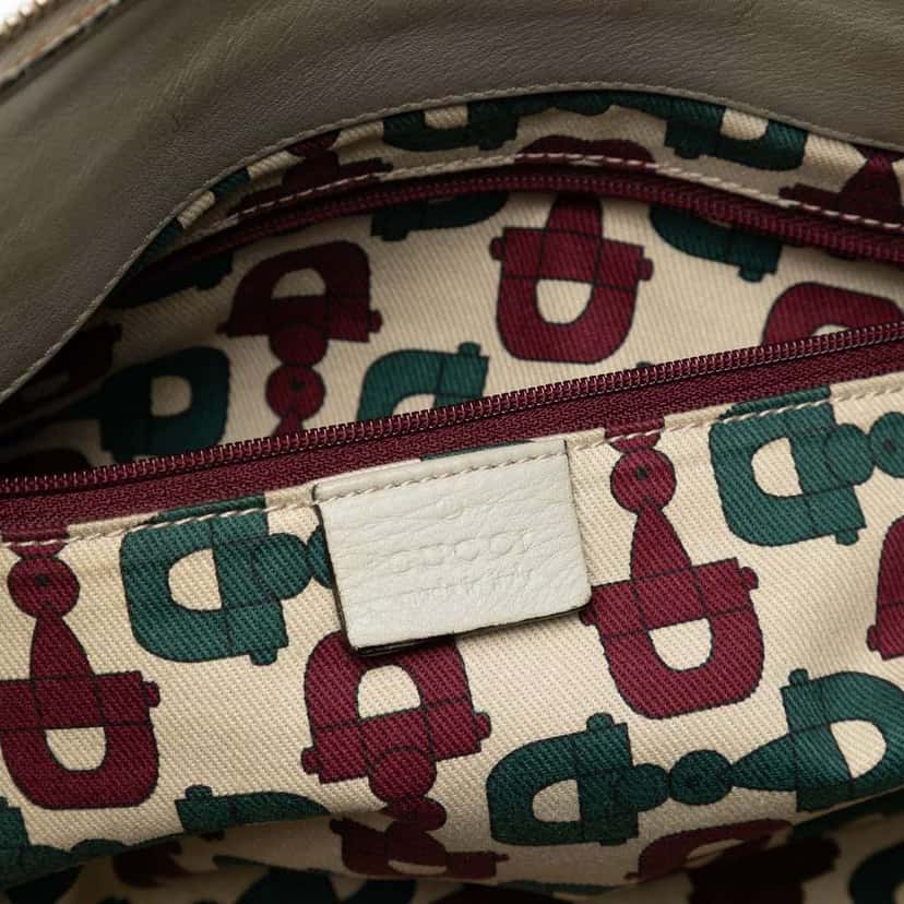 Gucci Guccissima Abbey D Ring Tote White Leather Very good condition - Box View