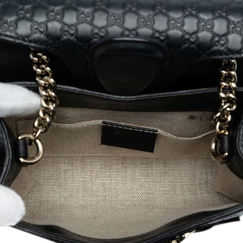 Gucci Mini Microguccissima Emily Crossbody Black Leather Good condition - Model View