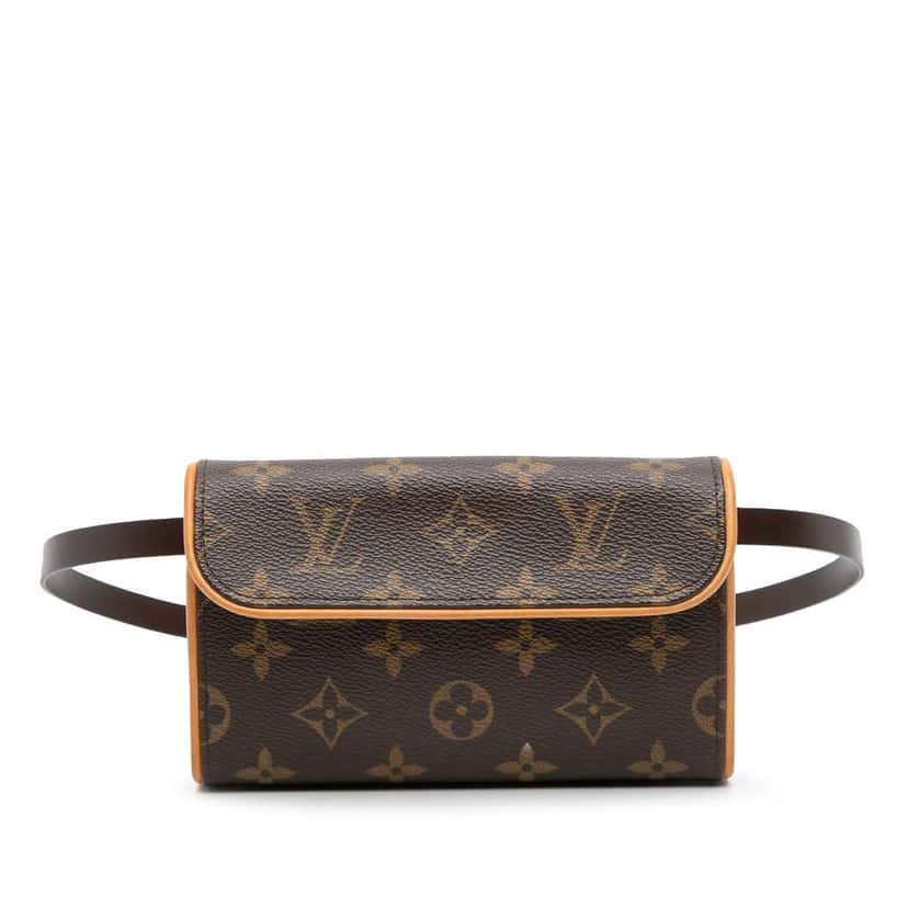 Louis Vuitton Monogram Pochette Florentine Brown Canvas Good condition - Front View