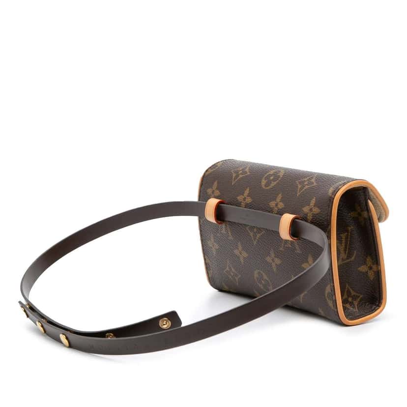 Louis Vuitton Monogram Pochette Florentine Brown Canvas Good condition - Back View
