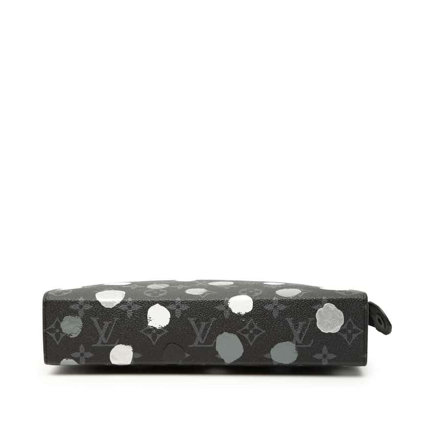 Louis Vuitton Yayoi Kusama Monogram Eclipse Pochette Voyage MM Black Good condition - Inside View
