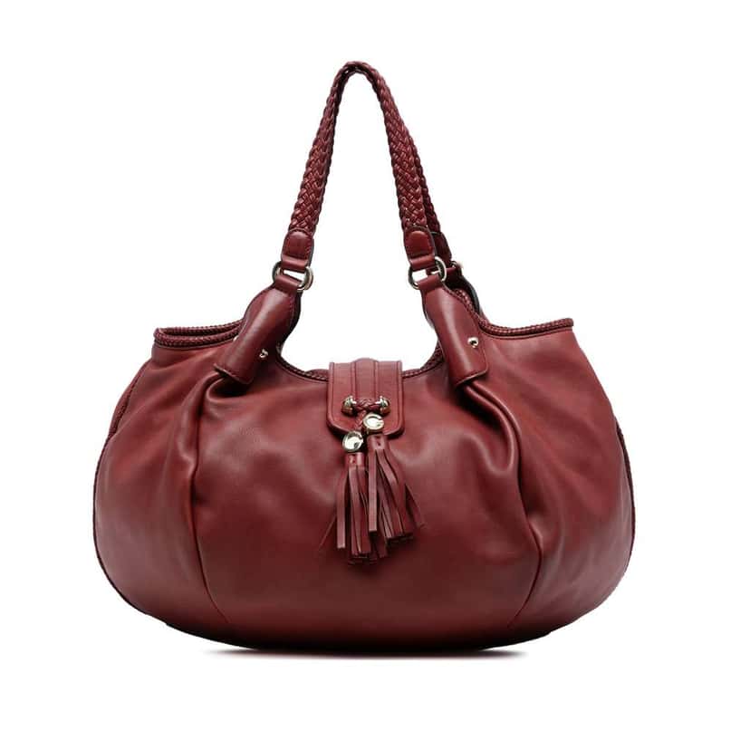 Gucci Leather Marrakech Hobo Bag Red Leather Good condition - Front View