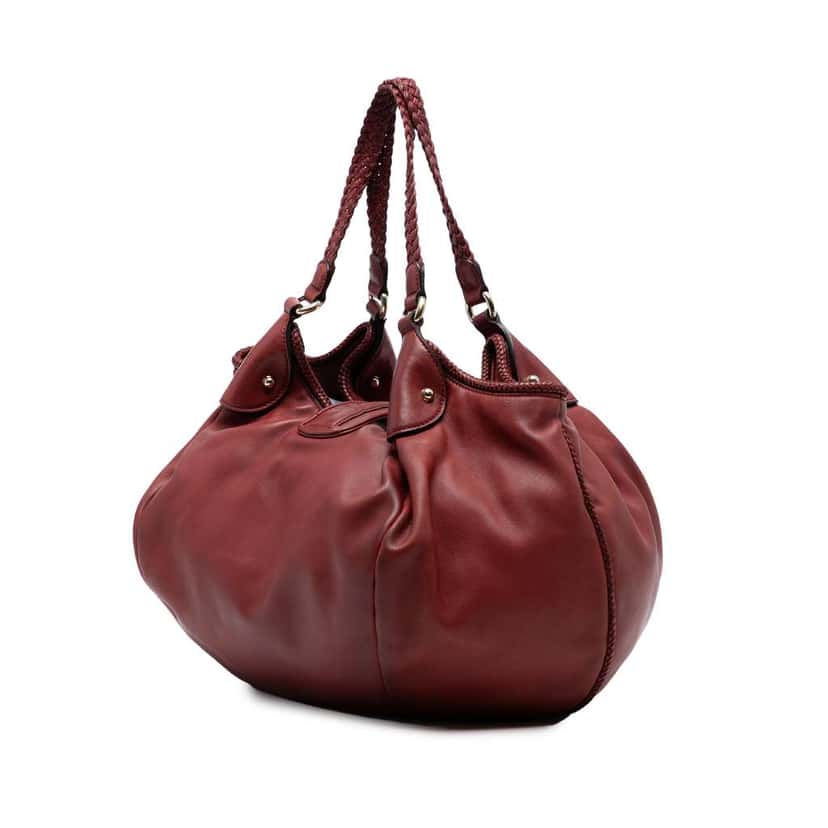 Gucci Leather Marrakech Hobo Bag Red Leather Good condition - Back View