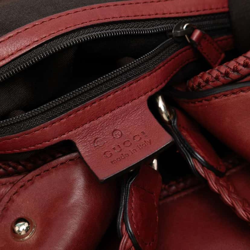 Gucci Leather Marrakech Hobo Bag Red Leather Good condition - Box View