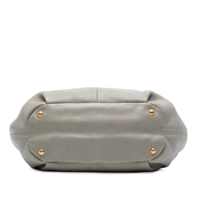 Prada Vitello Daino Open Convertible Tote Grey Leather Good condition - Inside View