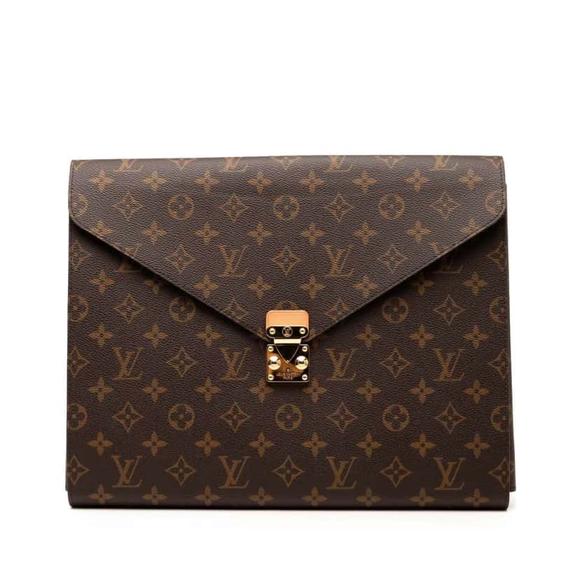 Louis Vuitton Monogram Mark Folder Brown Good condition - Front View