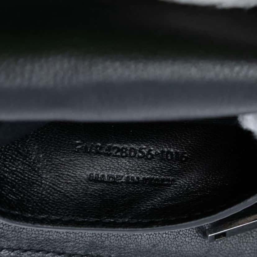 Saint Laurent Medium Quilted Chevron Sheepskin College Satchel Black Leather Good condition - Box View