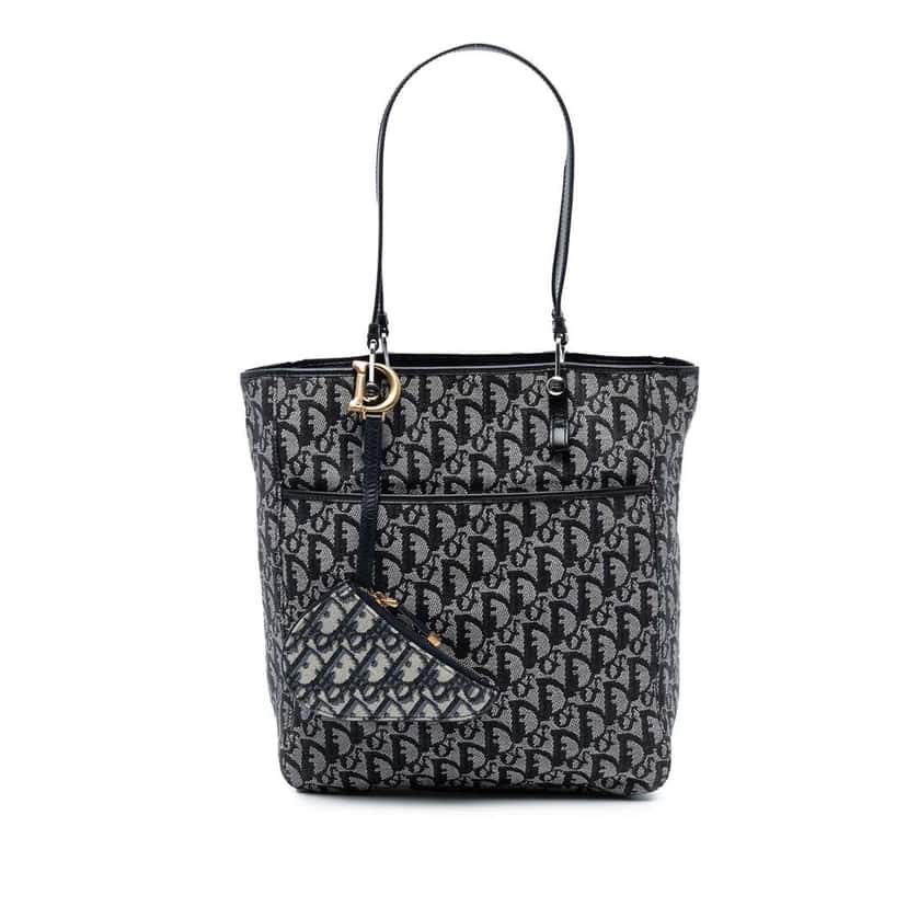 Dior Diorissimo Trotter Canvas Tote Black Canvas Good condition - Front View