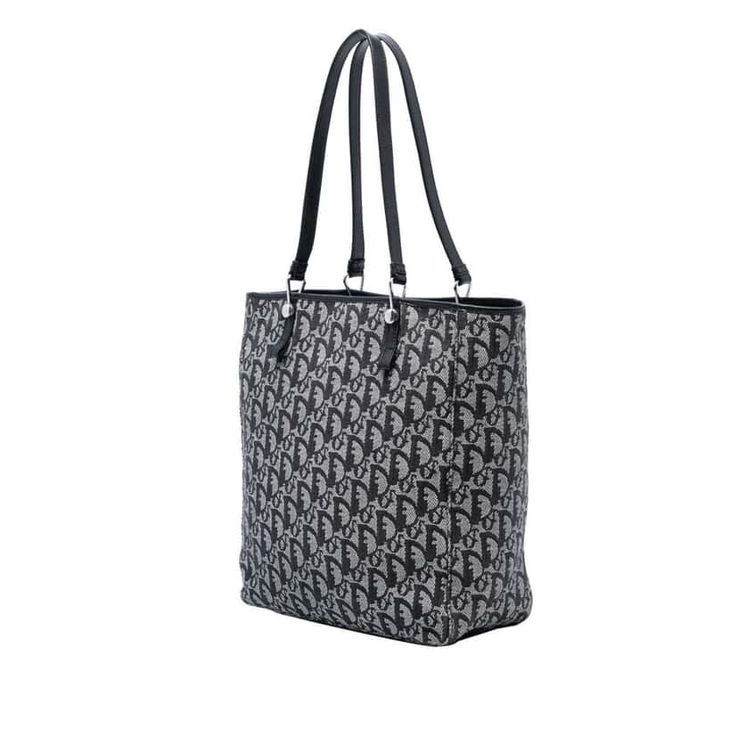 Dior Diorissimo Trotter Canvas Tote Black Canvas Good condition - Back View