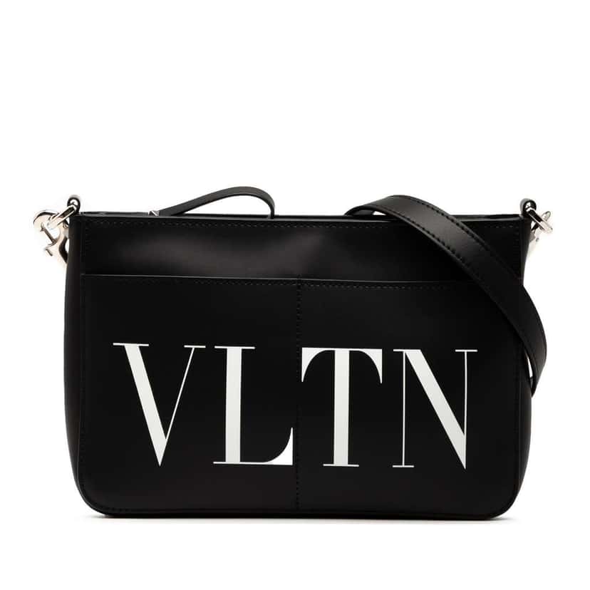Valentino Leather VLTN Crossbody Black Leather Good condition - Front View