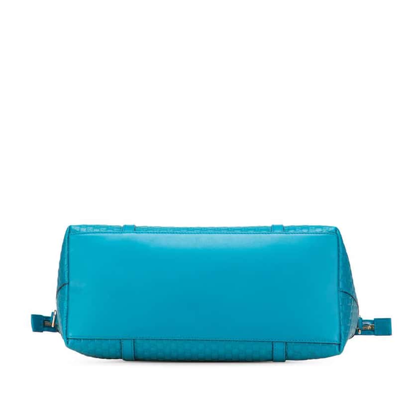 Gucci Large Microguccissima Dome Satchel Blue Leather Good condition - Inside View