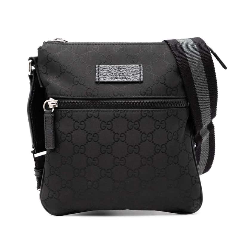 Gucci GG Nylon Web Crossbody Black Good condition - Front View