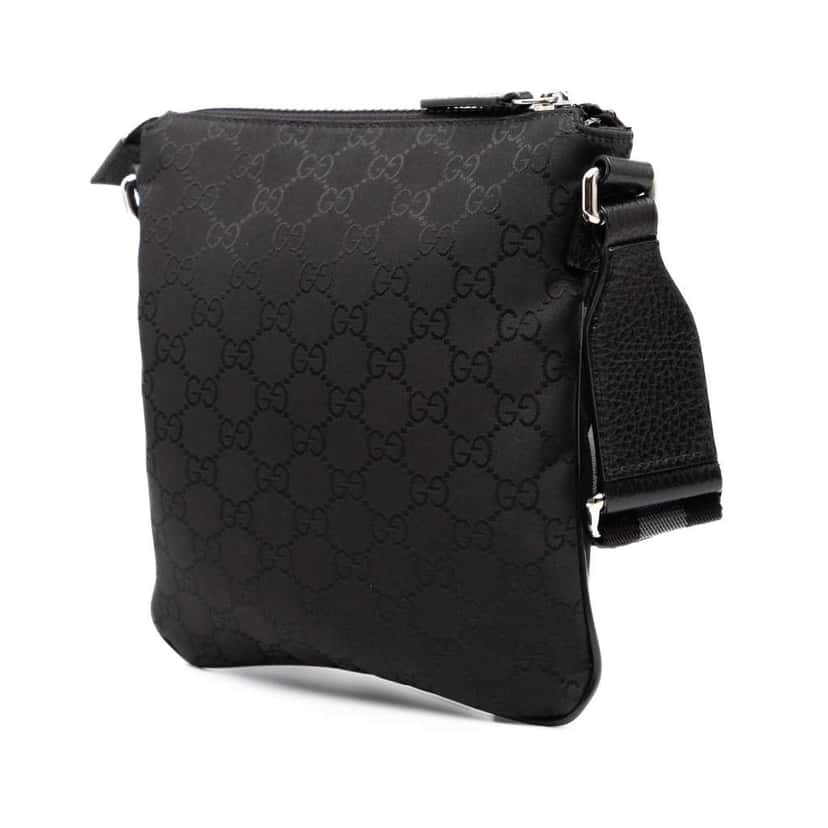 Gucci GG Nylon Web Crossbody Black Good condition - Back View