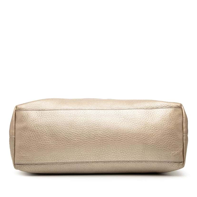 Gucci Medium Metallic Leather Soho Chain Tote Gold Leather Good condition - Inside View