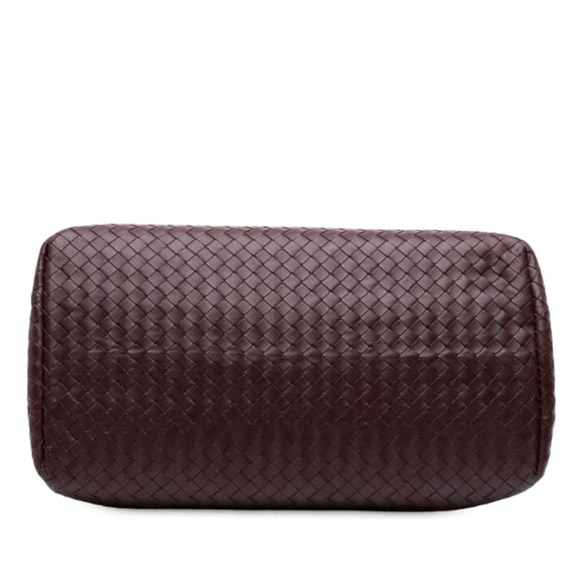 Bottega Veneta Medium Nappa Intrecciato Roma Tote Red Leather Good condition - Inside View