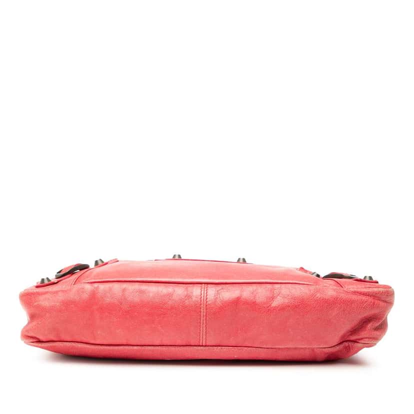 Balenciaga Lambskin Motocross Classic First Satchel Red Leather Good condition - Inside View