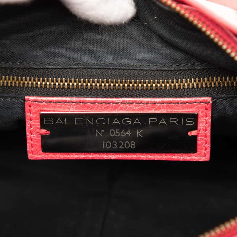 Balenciaga Lambskin Motocross Classic First Satchel Red Leather Good condition - Box View