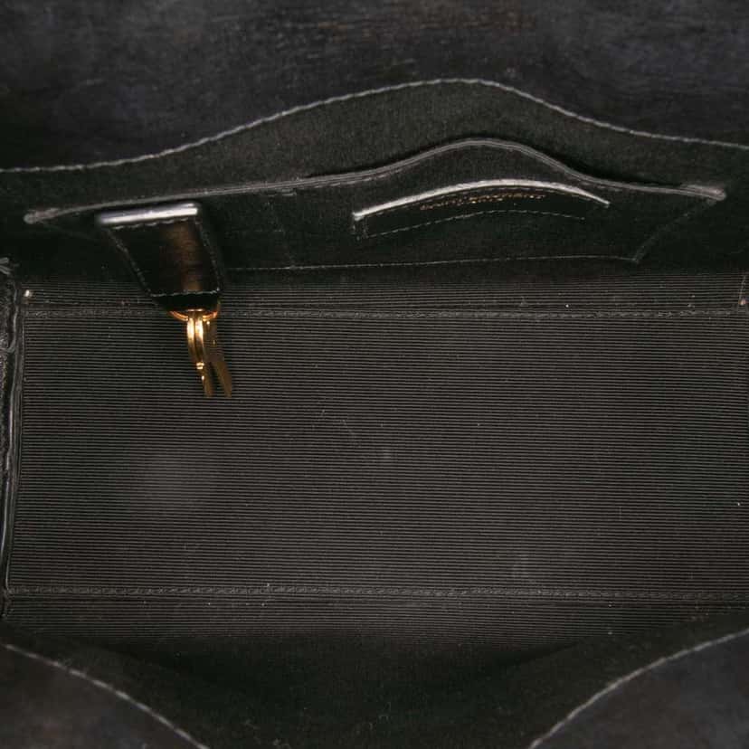 Saint Laurent Nano Patent and Calfskin Sac de Jour Satchel Black Leather Good condition - Model View