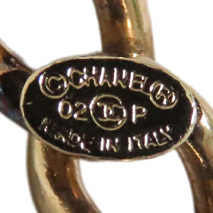 Chanel Gold Plated CC Rhinestones Charm Bracelet Gold Metal Very good condition - Model View