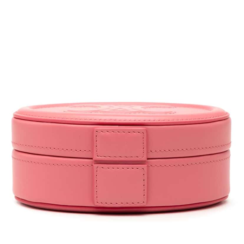 Celine Calfskin Cuir Triomphe Oval Handbag Pink Leather Good condition - Inside View