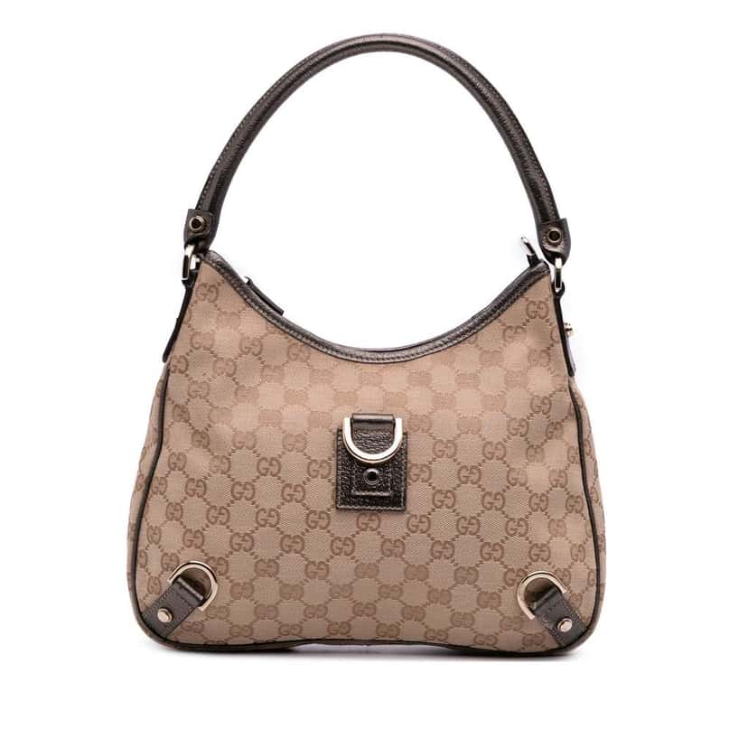 Gucci GG Canvas Abbey D Ring Shoulder Bag Brown Canvas Good condition - Front View