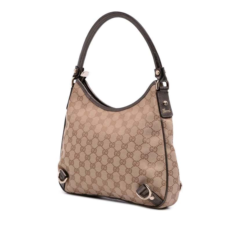 Gucci GG Canvas Abbey D Ring Shoulder Bag Brown Canvas Good condition - Back View